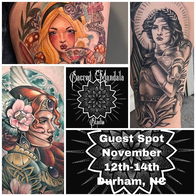 Guest Artist Madison Tease will be  at Sacred Mandala Studio February 16 - 19.